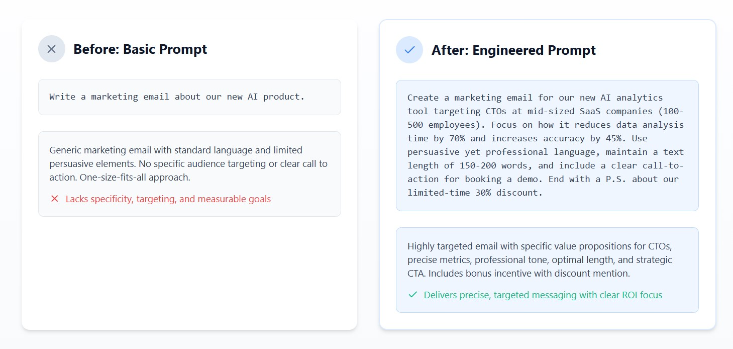 Prompt Engineering Comparison